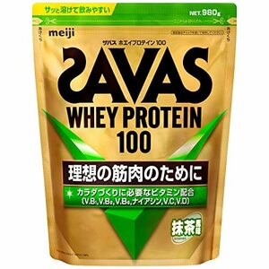  Meiji The bus (SAVAS) whey protein 100 powdered green tea manner taste 980g