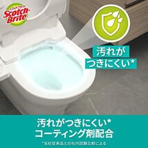 3M トイレ掃除 トイレブラシ 防汚コーティング 使い捨て スポンジ 洗剤付 本体 取替15個 スコッチブライト_画像6