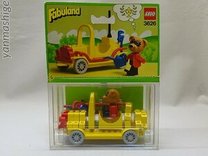 新品83年製 LEGO Fabuland 3626 アライグマのロジャーとスポーツカー レアフィグ Roger Raccoon with Sports Car ファビュランド レゴ