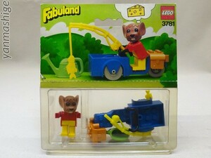 新品82年製 LEGO Fabuland 前期クリア版 3781 便利屋のマクシミリアン・マウス Maximillian Mouse the Handyman ファビュランド レゴ