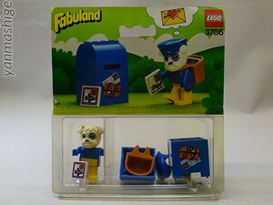 新品82年製 LEGO Fabuland 3786 郵便屋のブルドッグのボリス Buzzy Bulldog the Postman Boris Bulldog ファビュランド レゴ