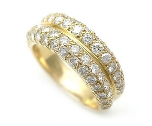 [ green shop pawnshop ] Van Cleef & Arpels diamond ring K18YG[ used ]
