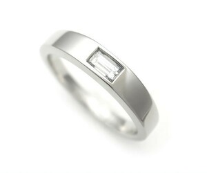 [ зеленый магазин ломбард ] Harry Winston one ковш бриллиантовое кольцо 0.18ct Pt950[ б/у ]