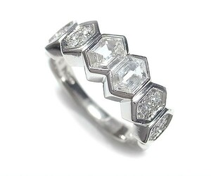 【緑屋質屋】星の砂 ダイヤモンドリング 0.67ct Pt900【中古】