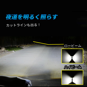 ハイエース 200系 HB4 LEDヘッドライト フォグランプ 12000ルーメン 6500K 車検対応 純正交換 ファンレス ポン付け ホワイトの画像5