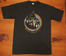 新品 【DARK SIDE OF THE MOON】ピンクフロイド 狂気 Tour Vintage Style 両面 プリント Tシャツ XL // プログレ ロックTシャツ バンT_画像1