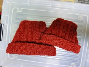  baby hat knitted cap parent . pair hand made [40]