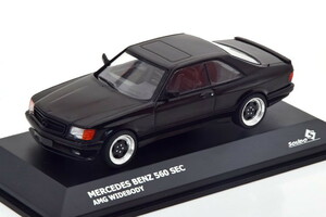 ソリド 1/43 メルセデス 560 SEC C126 AMG ワイドボディ ブラック Solido 1:43 Mercedes 560 SEC C126 AMG Widebody black S4310901