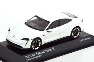 ミニチャンプス 1/43 ポルシェ タイカン ターボS 2019 カレラホワイト 462台限定 Porsche Taycan Turbo S carrara white 410068476