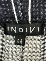 INDIVI インディヴィ 綿 ストライプ プルオーバー パーカー size44/紺 ■◇ ☆ dab0 レディース_画像3