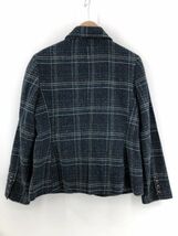 L.L.Bean エルエルビーン ウール混 チェック ジャケット 緑系 ◆■ ☆ dac6 レディース_画像2