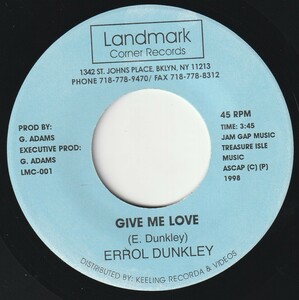 US盤7"EP★Errol Dunkley★Give Me Love★Everyday Is Like A Holiday Riddim★98年ROOTS★超音波洗浄済★試聴可能