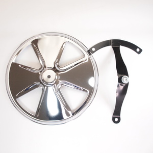 Wheel disc 5-spoke Cap for 10inch open rim Vespa ET3 Sprint Rally PX200E PX150E P125X ベスパ オープンリム メッキホイールキャップ