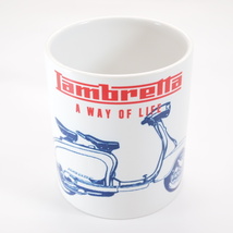 Lambretta マグカップ 紺/赤文字 mug cup マグ ランブレッタ スクーター 50S SPRINT ET3 GTS GS GTR PX200E PX200FL LX ETS PX150E_画像1