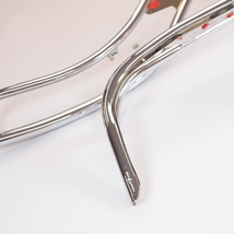 Beading Double Bar CUPPINI legshield for Lambretta ser.3 赤 ランブレッタ ダブルレッグシールドモール ULMAタイプ 3型用_画像5