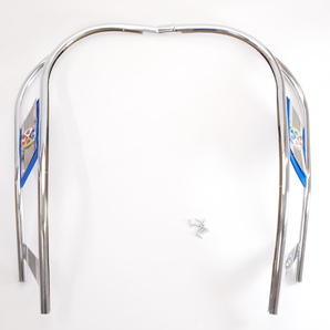 Beading Double Bar CUPPINI legshield for Vespa 50s 100 ET3 青 ベスパ ダブルレッグシールドモール 50L 50R 90 Primaveraの画像2