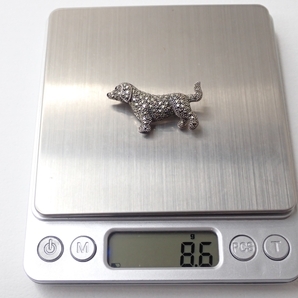 L163 ヴィンテージ シルバーブローチ マーカサイト VENDOME BOUTIQUE ヴァンドーム・ブティック 犬 アクセサリー Vintage broochの画像7