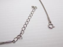 N574　ネックレス　ペンダント　カラーストーン　ハートチャーム　1.08cｔ　ダイヤ　ＳＩＬＶＥＲ　47cm　アクセサリー　Vintage necklace_画像6