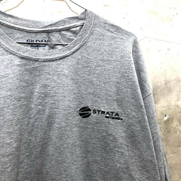 USA古着STRATA 企業物ロンティー長袖Tシャツ ビッグサイズ XL