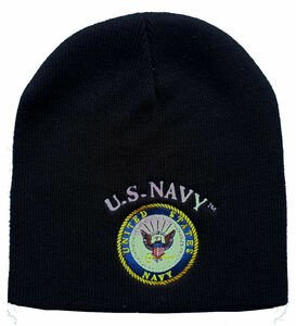 ★送料無料★US Navy Emblem Beanie アメリカ海軍 ビーニ ニットキャップ ニット帽