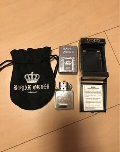 ROYAL ORDER Official Zippo CROWN & JUSTIN DAVIS/ Royal * заказ Justin *tei винт .. Crown / двусторонний гравюра рисунок 