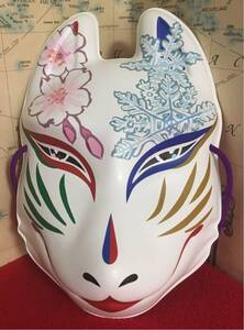  japanese tradition beautiful [ mask ] festival . day . flowers and birds nature's beauty pattern. . surface ] a little futoshi .. purple cord is attached outside fixed form .. we deliver 