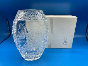 【未使用 保管品 箱なし】Meissen Crystal マイセンクリスタル ★フラワーベース ★サイズ 約90×140×高さ215mm / 開口80×65mm