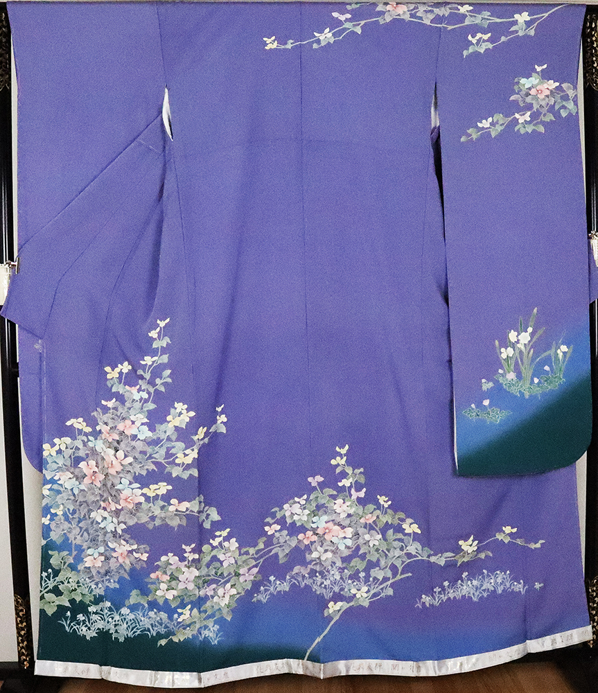 [Free shipping] Hanamai Yuzen by Fumihiko Sekiguchi ★ Genuine furisode ★ Pure silk ★ Hand-painted Yuzen flowers ki21882 [New], fashion, Women's kimono, kimono, Long-sleeved kimono