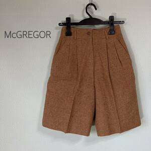 ◎McGREGOR マクレガー ツイードキュロット キュロットパンツ キュロット 茶色 サイズ60-8 レディース 日本製