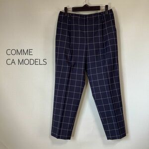 ◎COMME CA ISM コムサイズム チェック柄パンツ パンツ 黒 レディース サイズ11