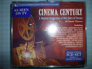 Ω　ＣＤ＊ハリウッド映画音楽100年の歴史・３枚組『CINEMA CENTURY　A Musical Colebration of 100 Years of Cinema』全58曲＊輸入盤