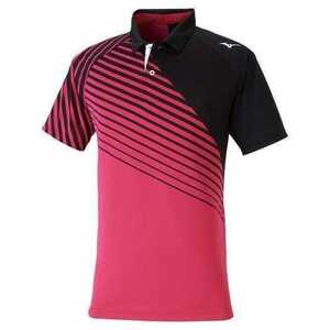 [62JA000365 M]MIZUNO( Mizuno ) Uni game shirt pink size M new goods unused tag attaching badminton tennis 