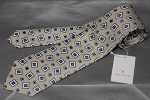 e Rico forumikola* Arrows new goods necktie super modern . beauty natural beige * white * royal blue fine pattern hand made great popularity color 