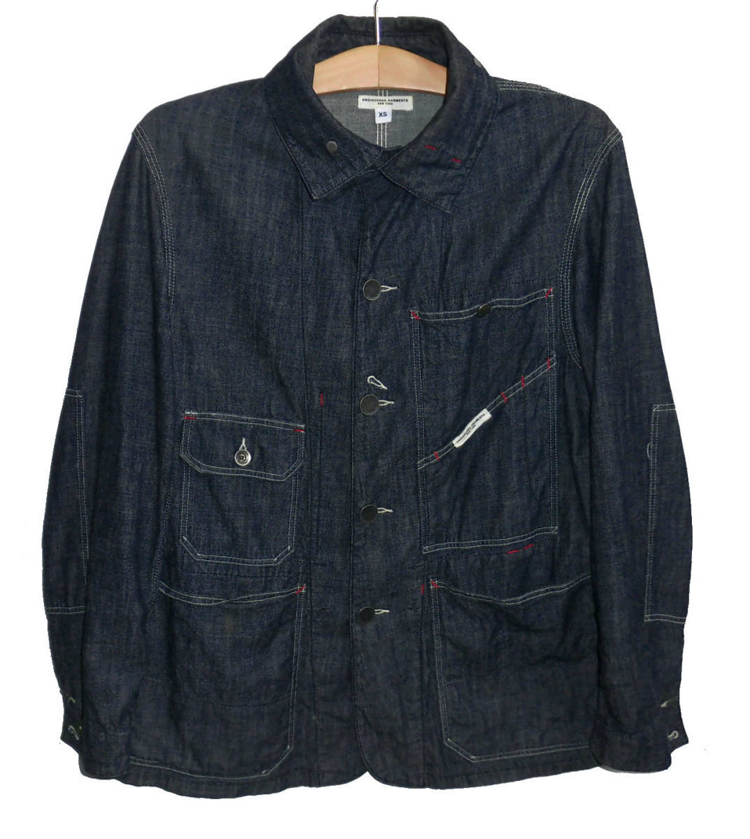 10400円 本物の エンジニアードガーメンツ　カバーオールジャケット　ブラック　アメリカ製　XL シャツ