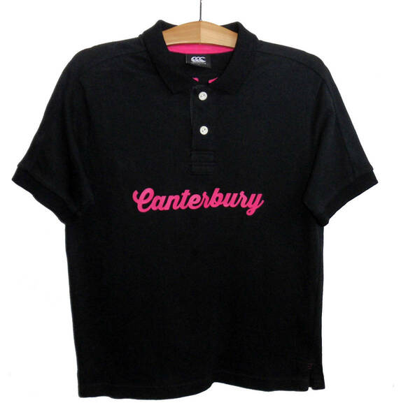 Δ美品 CANTERBURY カンタベリー ロゴプリント 鹿の子 ポロシャツ M