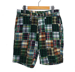 ⑧定価2.2万◆美品 SOPHNET. ソフネット MADRAS PATCHWORK SHORT PANTS パッチワーク ショーツ Sサイズ