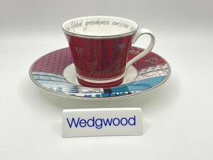 ＊レア＊ WEDGWOOD ウェッジウッド ＊RARE＊ 'THE KYOTO PROTOCOL' Tea Cup & Saucer ’京都議定書’ ティーカップ＆ソーサー *L245