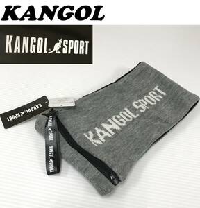 未使用品 /F/ KANGOL グレー ネックウォーマー ジップ ブラック メンズ レディース フリース 冬 防寒 スケーター スキー スノボ カンゴール