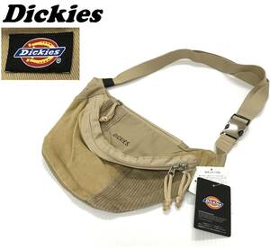 未使用品 Dickies ベージュ ウエストバッグ ツイル コーディロイ ダブルジップ ボディーバッグ アウトドア メンズ レディース ディッキーズ