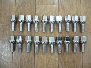 ★★ 社外品 ＢＯＬＴ １２ｍｍ 球面 首下 約２７ｍｍ クローム×２０本 汎用タイプ ⑧ー１ ★