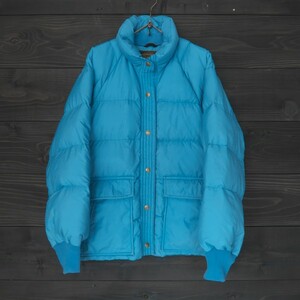 *80's*Eddiebauer* Eddie Bauer * premium Goose пуховик *USA* голубой *wi мужской L размер, мужской M размер соответствует 