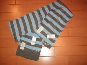  new goods tag equipped *ROXY knitted cap * muffler set * border 