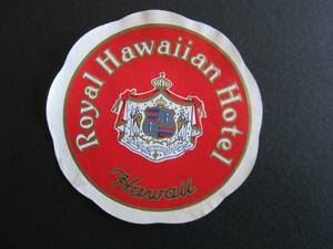  hotel label # Royal Hawaiian # red #1930's