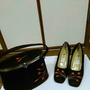 @24.5 heel height 7. beautiful goods Ginza Kanematsu lady's brand shoes . back set autumn, winter thing 