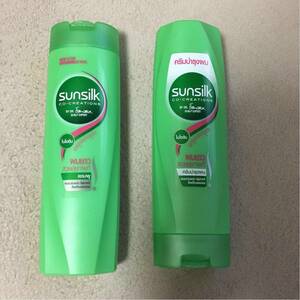 送料無料 サンシルク sunsilk サンシルクシャンプー&コンディショナーセット グリーン 高級シャンプー タイ アジアンシャンプー 新品 人気