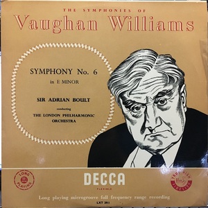 DECCA LXT-2911 ボールト V=ウィリアムズ:交響曲第6番 ウィルキンソン録音 / Boult V=Williams:Symphony No.6