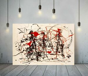 Art hand Auction Jackson Pollock-Plakat, hochwertige Leinwand, gerahmtes Bild, A1 Kunsttafel, nordisch, Übersee-, Malerei, Abstraktes Gemälde, Waren, Innenausstattung, 11, Gedruckte Materialien, Poster, Andere