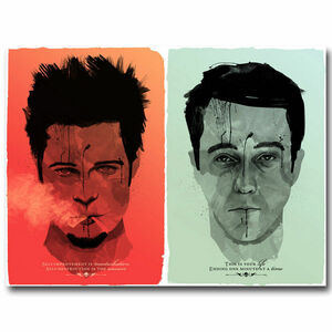 ファイト・クラブ Fight Club 大 ポスター 80x60cm ブラッド・ピット グッズ カフェ 雑貨 フォト アート ファイト クラブ ブラピ 9