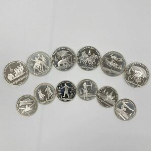 珍品 1980年 1978年モスクワオリンピック コイン 銀貨 12枚セット 計約29.96g 記念メダル 記念硬貨 の画像4