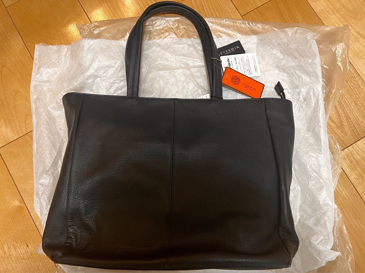 正規美品】エンポリオアルマーニ メンズ レザー トートバッグ ブラック